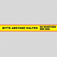 Bodenkleber: Bitte Abstand halten